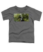 Serene Waterfall in Lush Forest Toddler T-Shirt