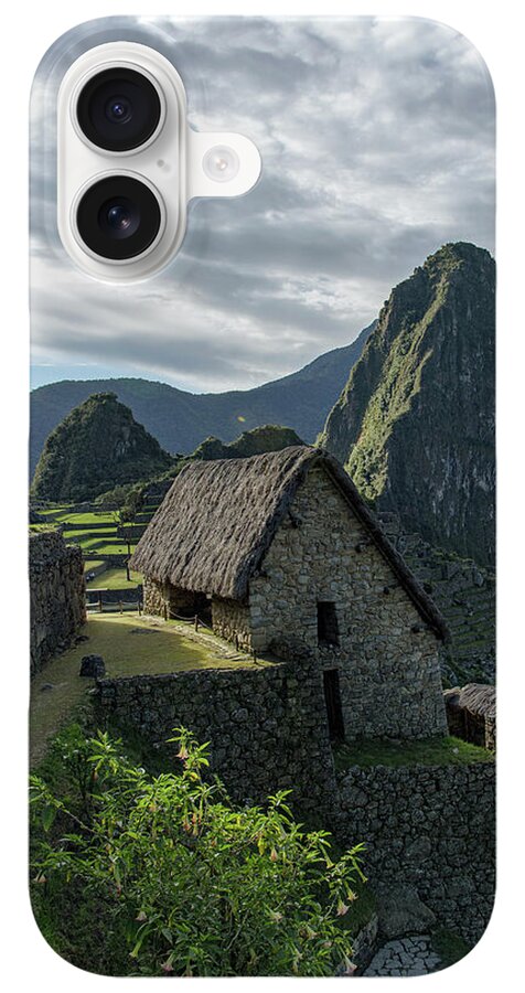 Ancient Ruins With Majestic Mountain Backdrop iPhone Case