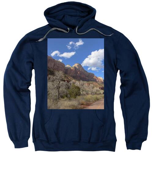 Majestic Mountain Under Clear Blue Sky Sweatshirt