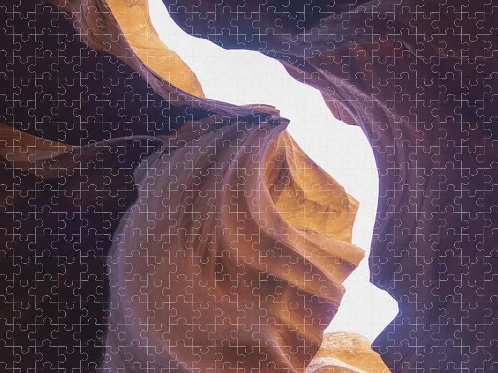 Antelope Canyon Curves And Light Play Jigsaw Puzzle