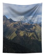 Majestic Andes Mountain Peaks Under Cloudy Sky Tapestry
