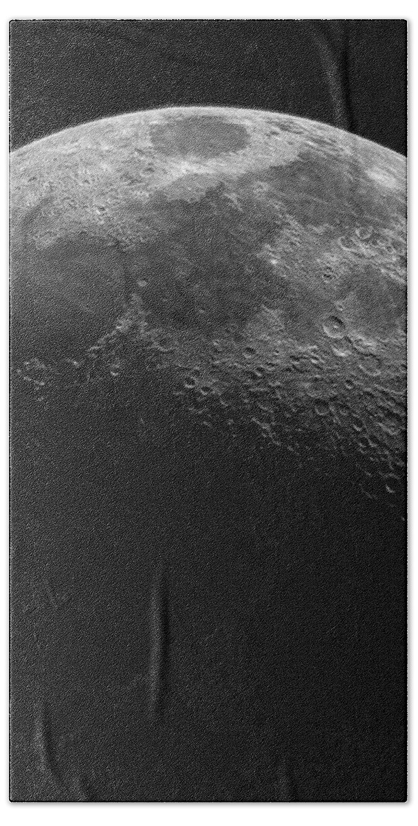 Illuminated Half Of The Moon Hand Towel