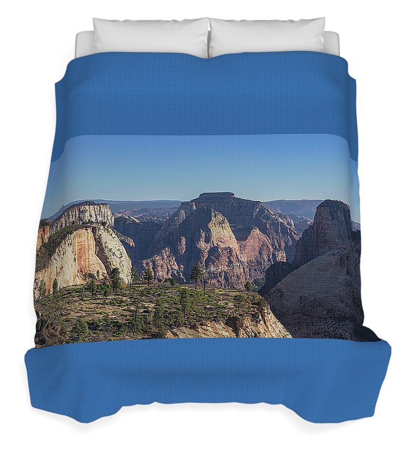 Majestic Mountain Range View Duvet Cover by Brandon Wichmann