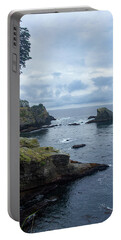 Rugged Coastal Landscape with Cliffs Portable Battery Charger