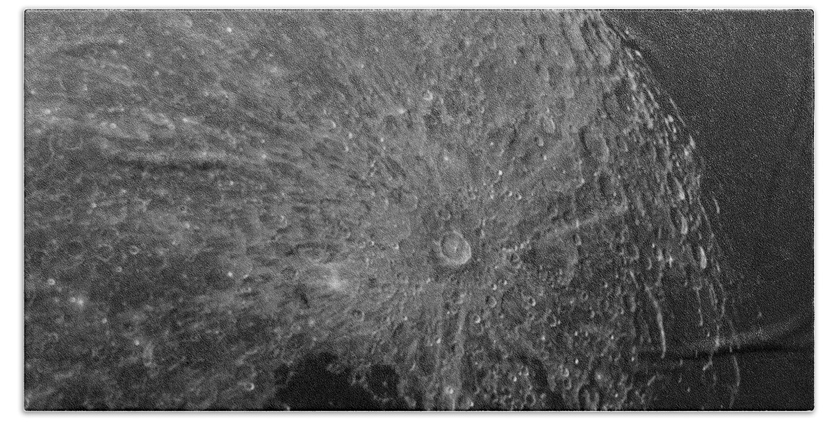 Lunar Surface Craters In Detail Bath Towel