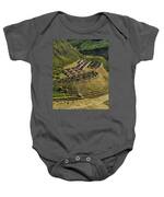 Ancient Terraces And Ruins In Andes Mountains Baby One-Piece