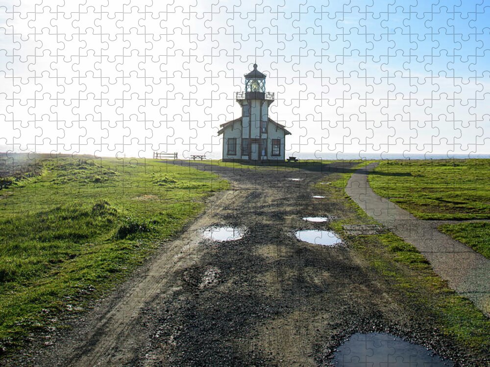 Lighthouse Under A Bright Sky Jigsaw Puzzle