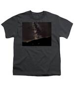 Starry Night Over Mountain Landscape Youth T-Shirt