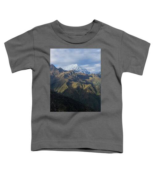Majestic Andes Mountain Peaks Under Cloudy Sky Toddler T-Shirt