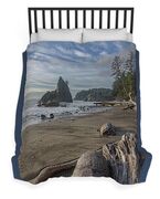 Rugged Coastal Landscape Duvet Cover