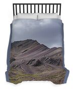Majestic Andean Mountainscape With Colorful Striations Duvet Cover