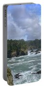 Coastal Serenity With Rugged Cliffs Portable Battery Charger