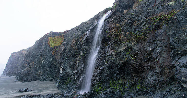 California Photograph - Secluded Coastal Waterfall Cascade by Brandon Wichmann