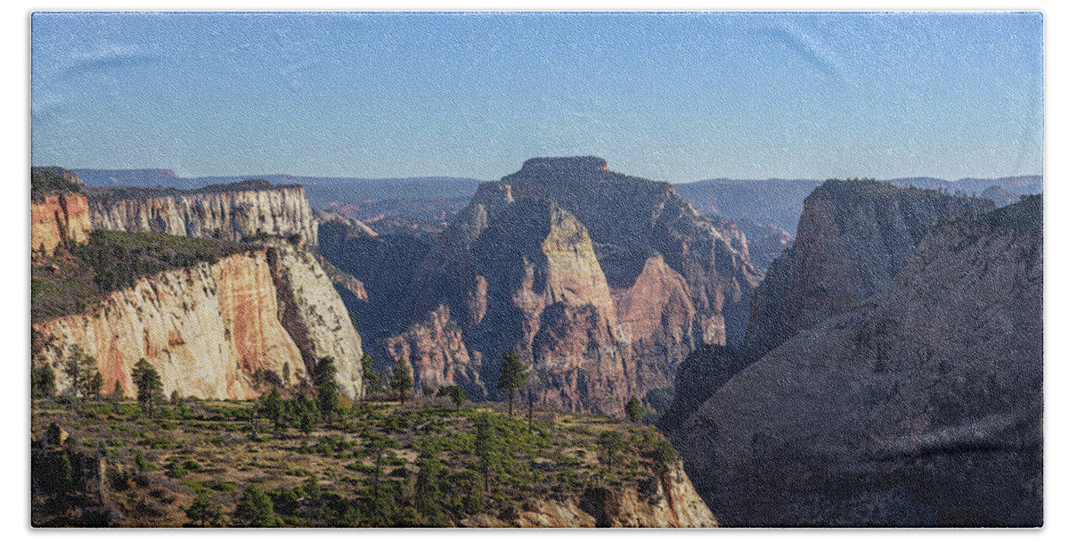 Majestic Mountain Range View Hand Towel