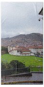 Street Scene with Colorful Mural Bath Towel