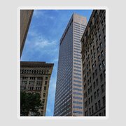 Skyscrapers Against Blue Sky Sticker
