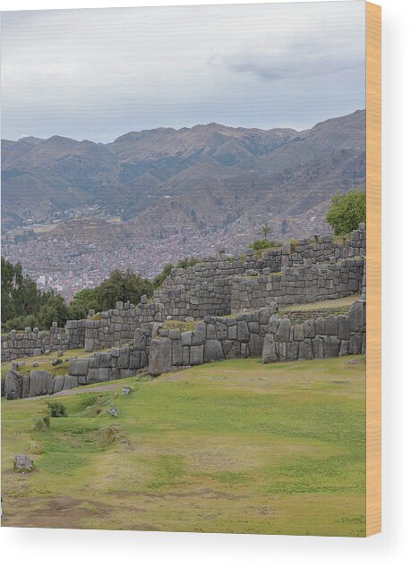 Saqsaywaman Incan Ruin In Cusco Peru Wood Print