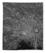Lunar Surface Craters In Detail Fleece Blanket