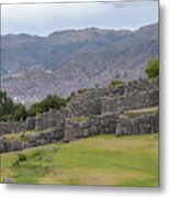 Saqsaywaman Incan Ruin In Cusco Peru Metal Print