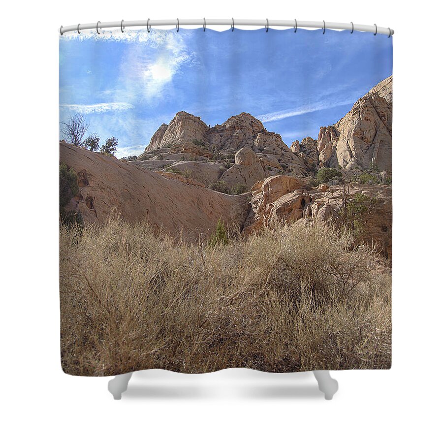 Desert Cliffs In Capitol Reef National Park Shower Curtain