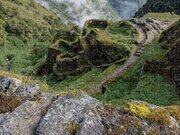 Misty Mountain Pathway Of The Inca Trail Jigsaw Puzzle