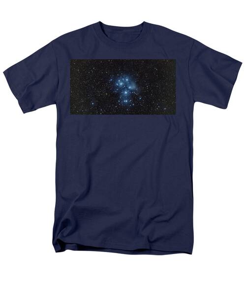 Pleiades Cluster in Cosmic Night Men's T-Shirt  (Regular Fit) by Brandon Wichmann