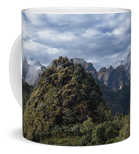 Misty Andes Mountain Range Landscape Coffee Mug