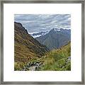 Trail Through Majestic Mountain Landscape To Dead Woman's Pass Framed Print