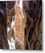Sunlit Canyon Walls In The Narrows Metal Print