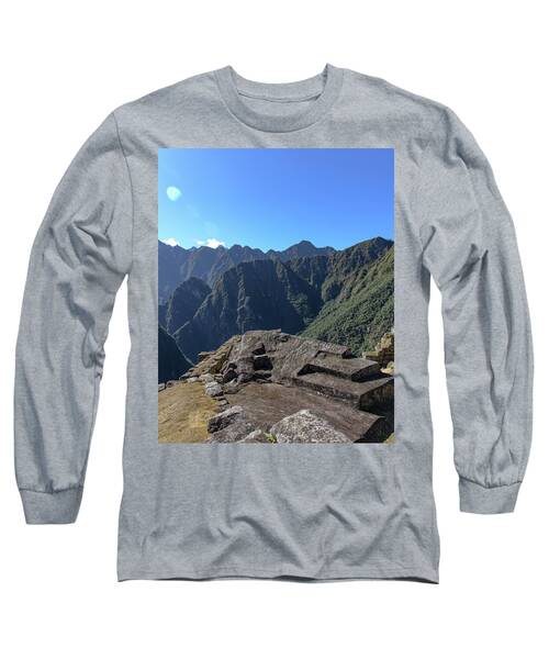 Majestic Mountain Views At Machu Picchu Long Sleeve T-Shirt