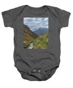 Trail Through Majestic Mountain Landscape To Dead Woman's Pass Baby One-Piece