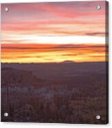 Serene Mountain Sunrise In Bryce Canyon National Park Acrylic Print