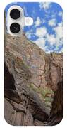 Majestic Canyon Sky View In The Narrows iPhone Case