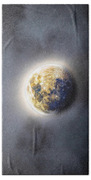Celestial Moon In Ethereal Glow Beach Towel