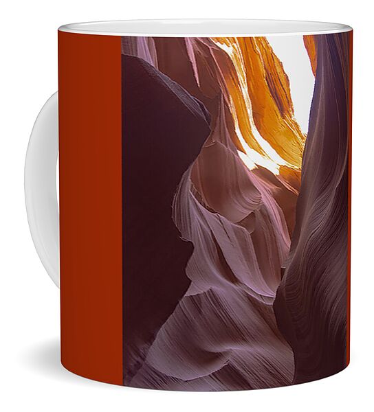 Curves Of Sunlit Antelope Canyon Walls Coffee Mug