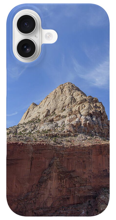 Majestic Mountain Peak Under Blue Sky iPhone Case