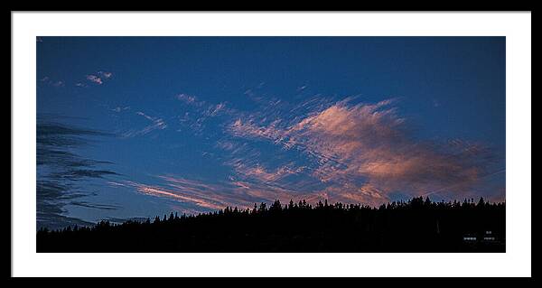 Twilight Over Forested Horizon Framed Print