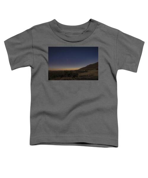 Twilight Comet Over Desert Landscape Toddler T-Shirt