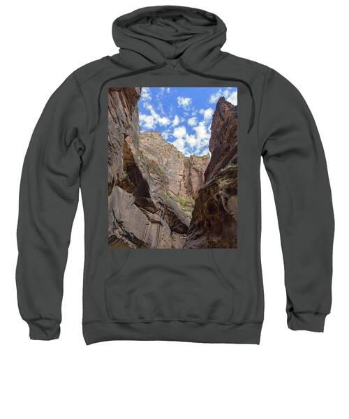 Majestic Canyon Sky View In The Narrows Sweatshirt