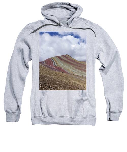 Colorful Mountain Range Under Cloudy Sky Sweatshirt