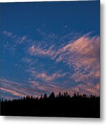 Twilight Over Forested Horizon Metal Print