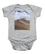 Colorful Mountain Range Under Cloudy Sky Baby One-Piece
