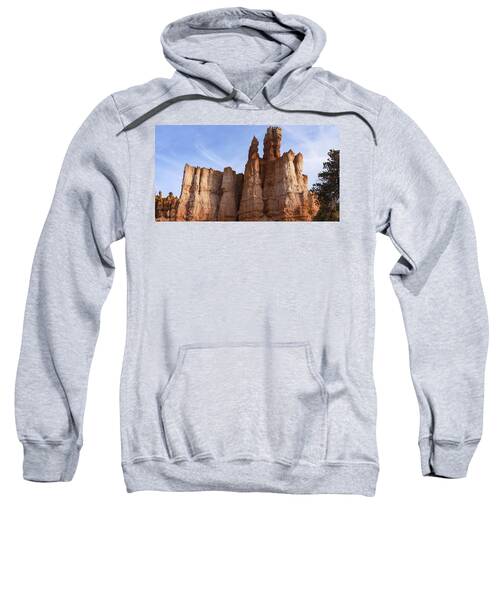 Majestic Rock Formations Under Blue Sky In Bryce Canyon National Park Sweatshirt