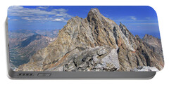 Majestic Mountain Peak Under Clear Skies Portable Battery Charger