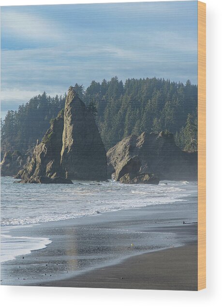 Dramatic Coastal Rock Formations Wood Print