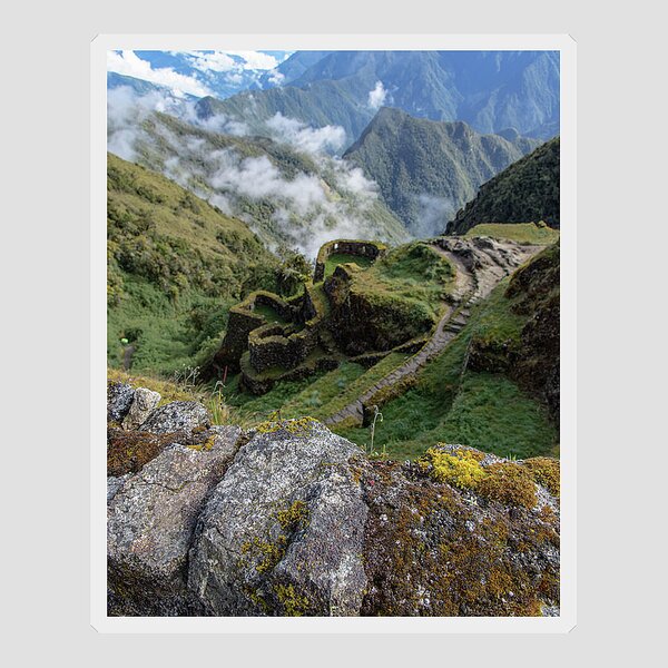 Misty Mountain Pathway Of The Inca Trail Sticker