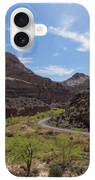 Winding Road Through Desert Canyon iPhone Case