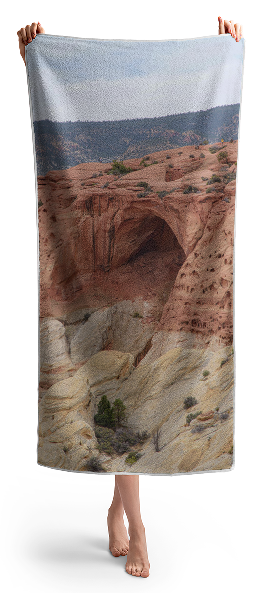 Natural Arch In Desert Landscape Beach Towel