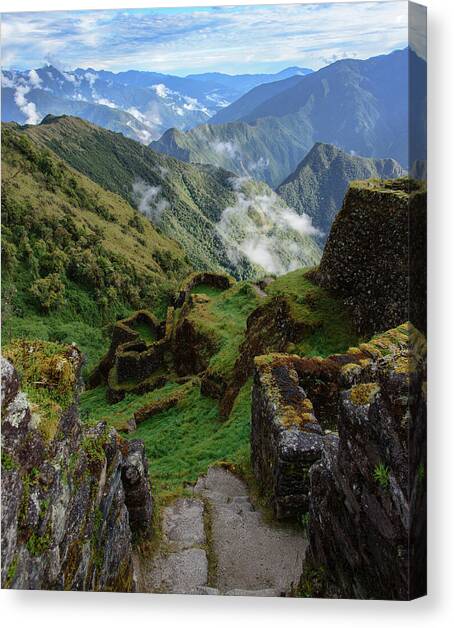 Mysterious Incan Ruins in the Mountains Canvas Art Print by Brandon Wichmann
