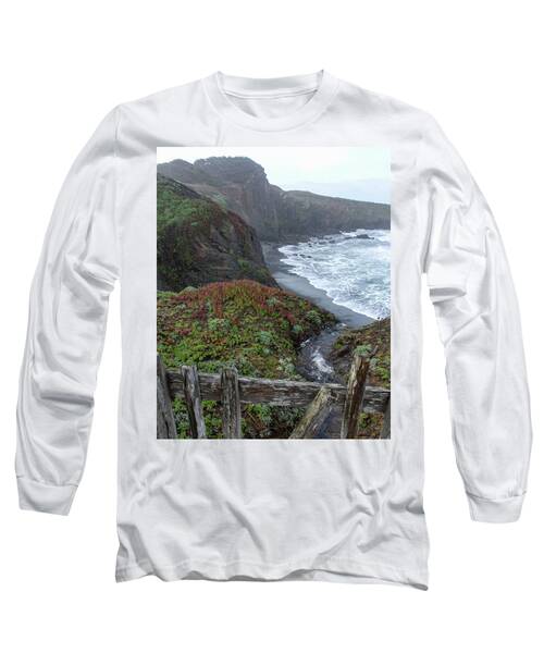 Rocky Coastline With Vibrant Foliage Long Sleeve T-Shirt